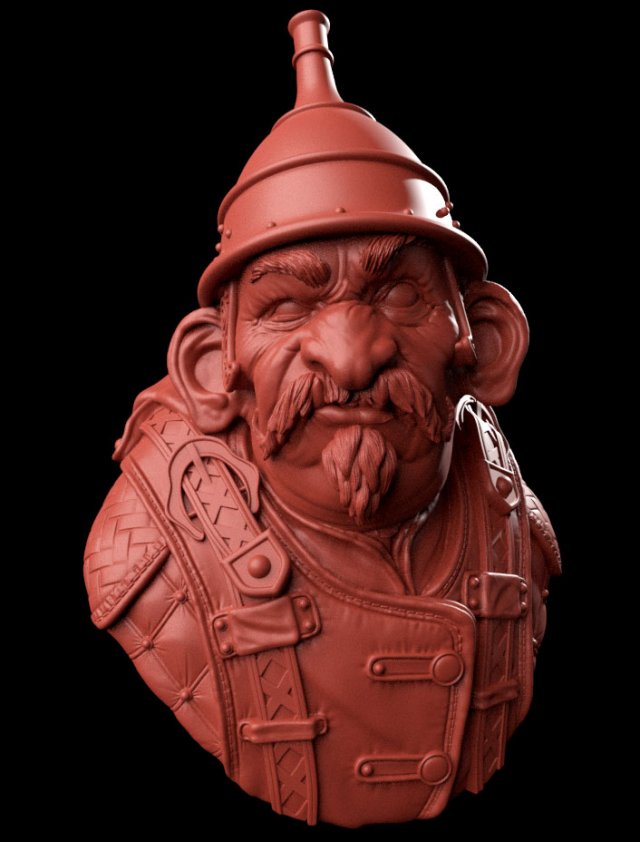 gnome bust 3D Print Model .c4d .max .obj .3ds .fbx .stl .blend 