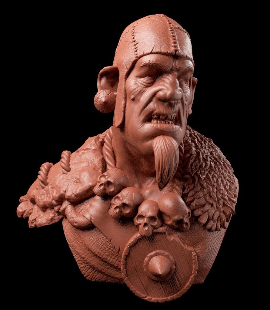 giant bust 3D Print Model .c4d .max .obj .3ds .fbx .stl .blend 