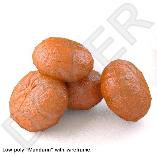 mandarin orange 3D Model .c4d .max .obj .3ds .fbx .stl .blend