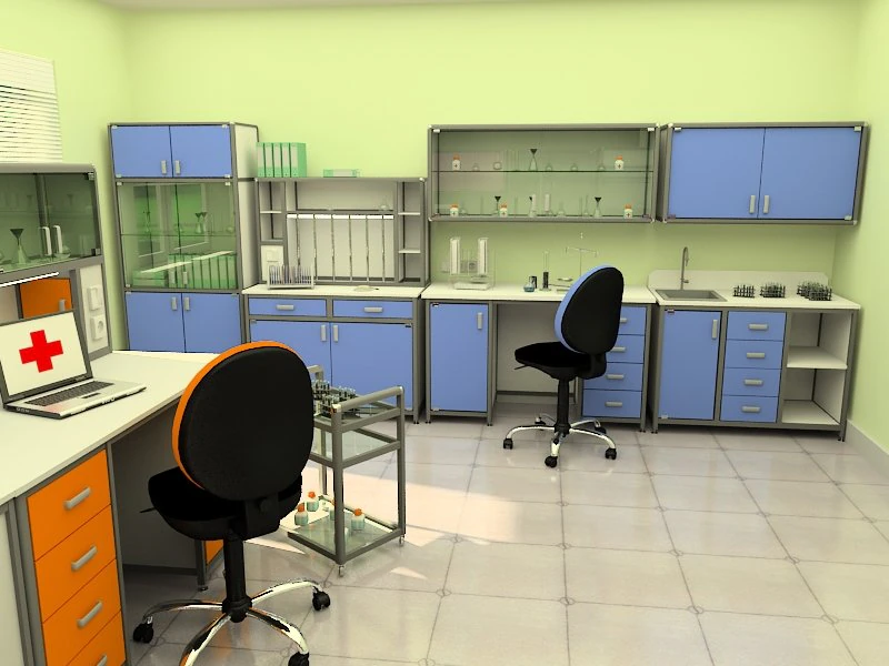 modern laboratory by ksv 3D Model .c4d .max .obj .3ds .fbx .stl .blend