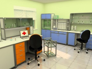 modern laboratory by ksv Model 3D