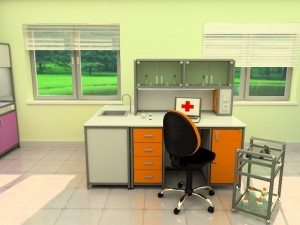 modern laboratory by ksv Model 3D
