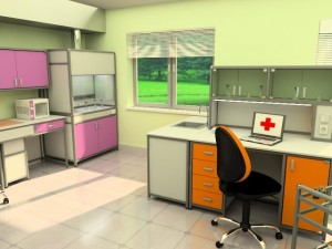 modern laboratory by ksv Model 3D