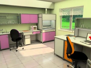 modern laboratory by ksv 3D Model