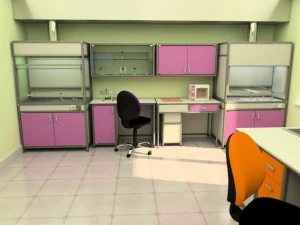 modern laboratory by ksv 3D Model