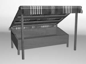 medieval market stalls Modello 3D