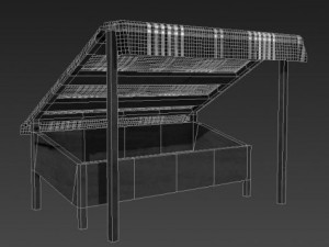 medieval market stalls Modello 3D