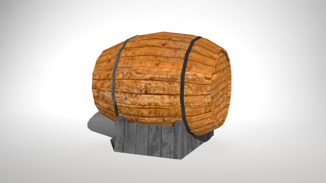 barrel Model 3D .c4d .max .obj .3ds .fbx .stl .blend 