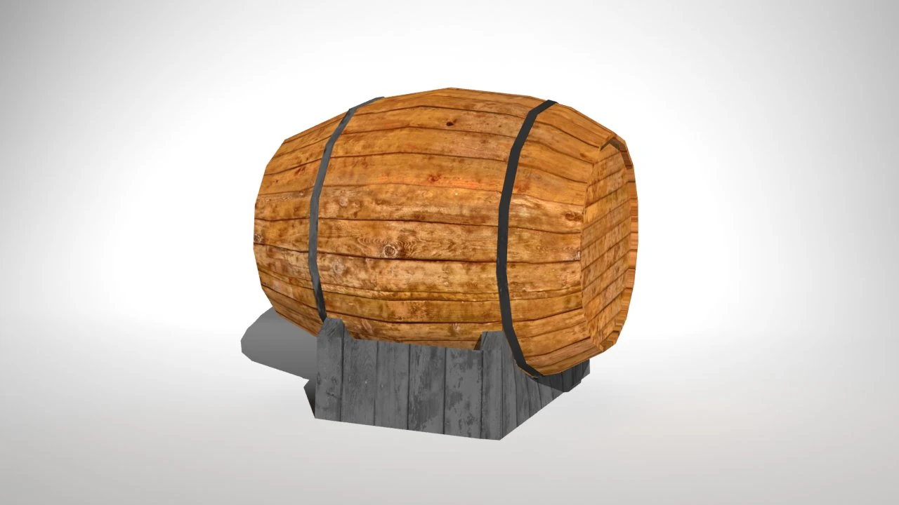 barrel 3D Model .c4d .max .obj .3ds .fbx .stl .blend 