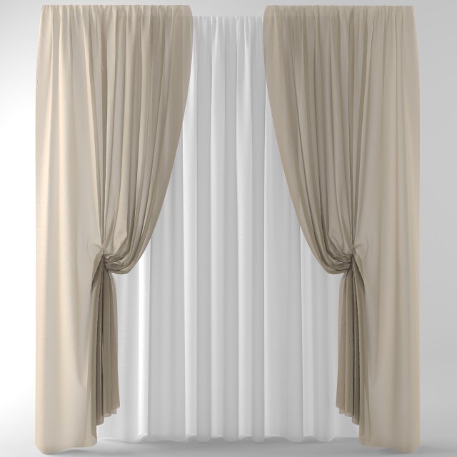 curtainstulleblinds001 Modelo 3D .c4d .max .obj .3ds .fbx .stl .blend 