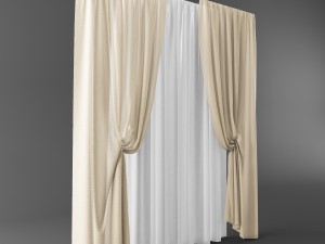 curtainstulleblinds001 Modelo 3D