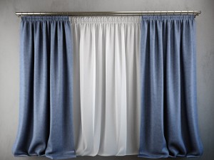 curtains and blinds 3D-Modell