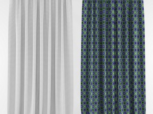 colored curtains 3D Model