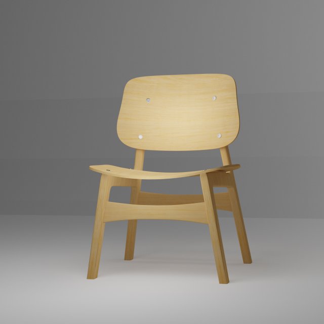 woodchair 3D 모델 .c4d .max .obj .3ds .fbx .stl .blend 