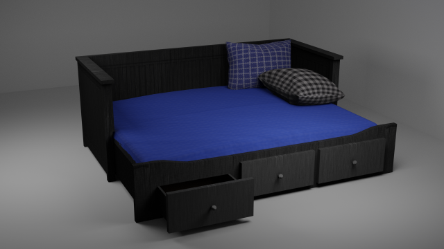 krovat bed Modello 3D .c4d .max .obj .3ds .fbx .stl .blend