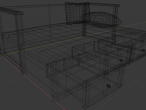 krovat bed Modello 3D