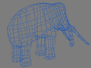 lowpoly mammoth 3D Model