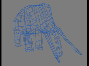 lowpoly mammoth 3D Model