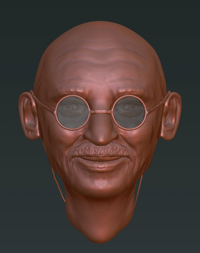 gandhi 3D Модель .c4d .max .obj .3ds .fbx .stl .blend 