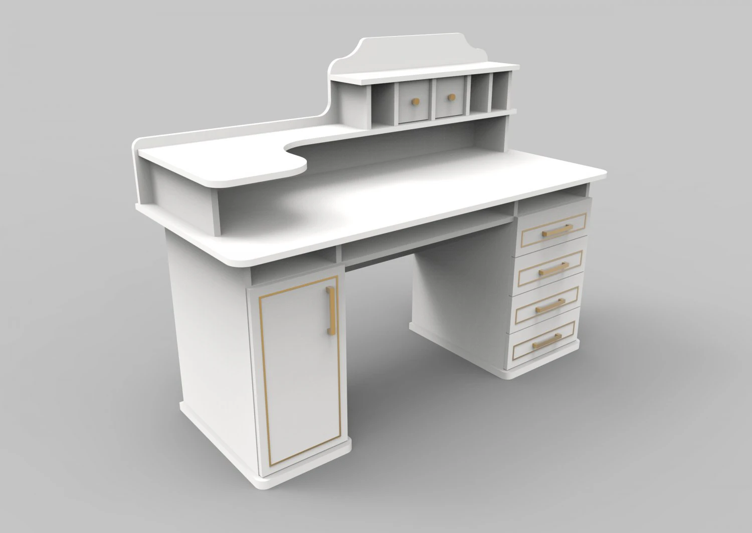 tablebureau 3D Model .c4d .max .obj .3ds .fbx .stl .blend