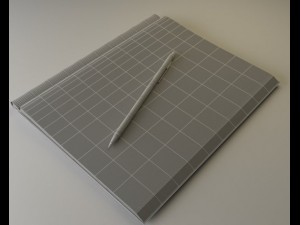 notebook and mechanical pencil 3D Model