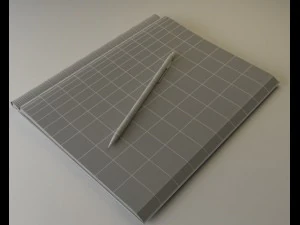 notebook and mechanical pencil 3D Model