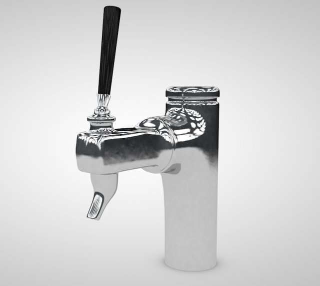 beer tap 3Dモデル .c4d .max .obj .3ds .fbx .stl .blend 