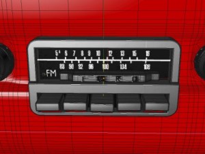 old car stereo 3D Модель