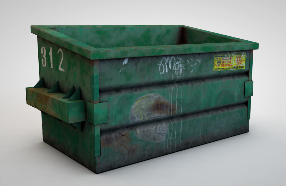 old dirty dumpster 3D Model .c4d .max .obj .3ds .fbx .stl .blend 
