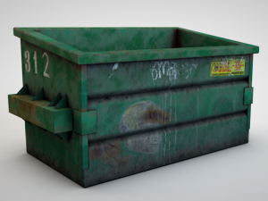 old dirty dumpster 3D Модель