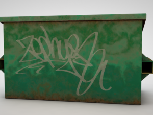 old dirty dumpster 3D 모델