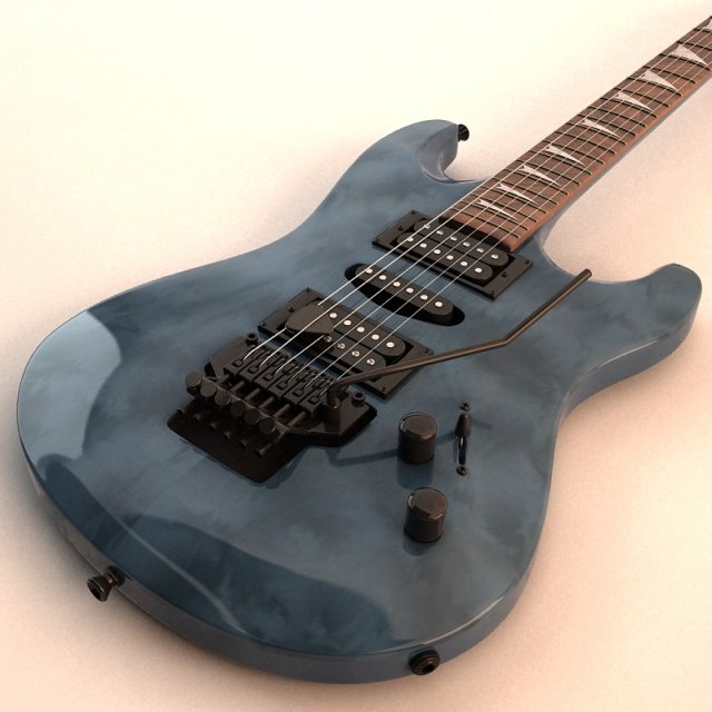 electric guitar 3D Модель .c4d .max .obj .3ds .fbx .stl .blend 