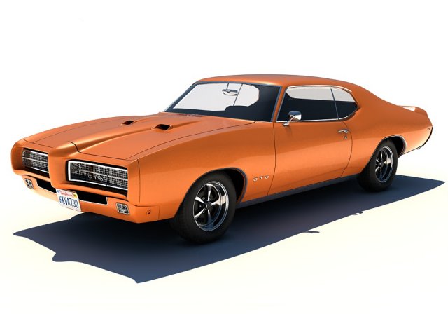 pontiac gto 1969 3D मॉडल .c4d .max .obj .3ds .fbx .stl .blend 