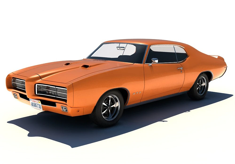 pontiac gto 1969 3D Model .c4d .max .obj .3ds .fbx .stl .blend 