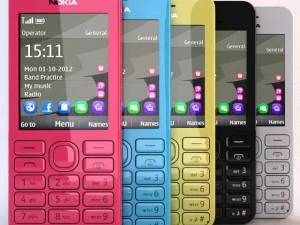 nokia 206 さまざまな色のコレクション 3Dモデル