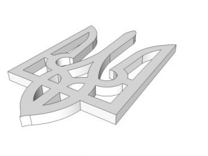 small emblem of ukraine 3D Print Model