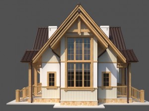 european country house 3D 모델