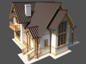 european country house 3D Model