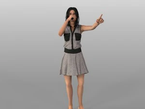 female singing 3D Model