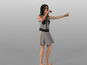 female singing 3D Model