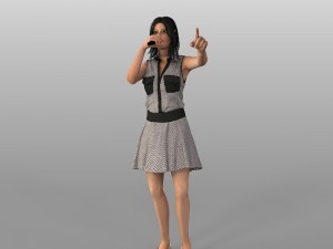 female singing 3Dモデル