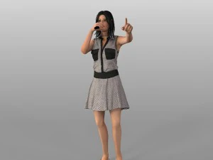 female singing 3D Model