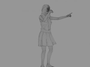 female singing 3D Model