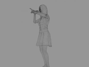 female singing 3D Model