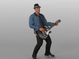 playing bass 3D Model