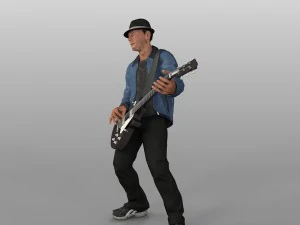 playing bass 3D Model