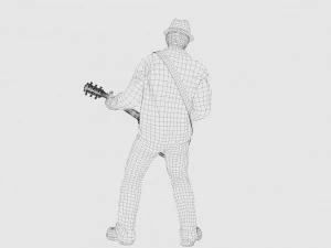 playing bass 3D Model