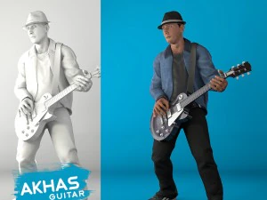 playing bass 3D Model