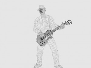 playing bass 3D 모델