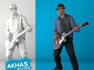 playing bass 3D Model